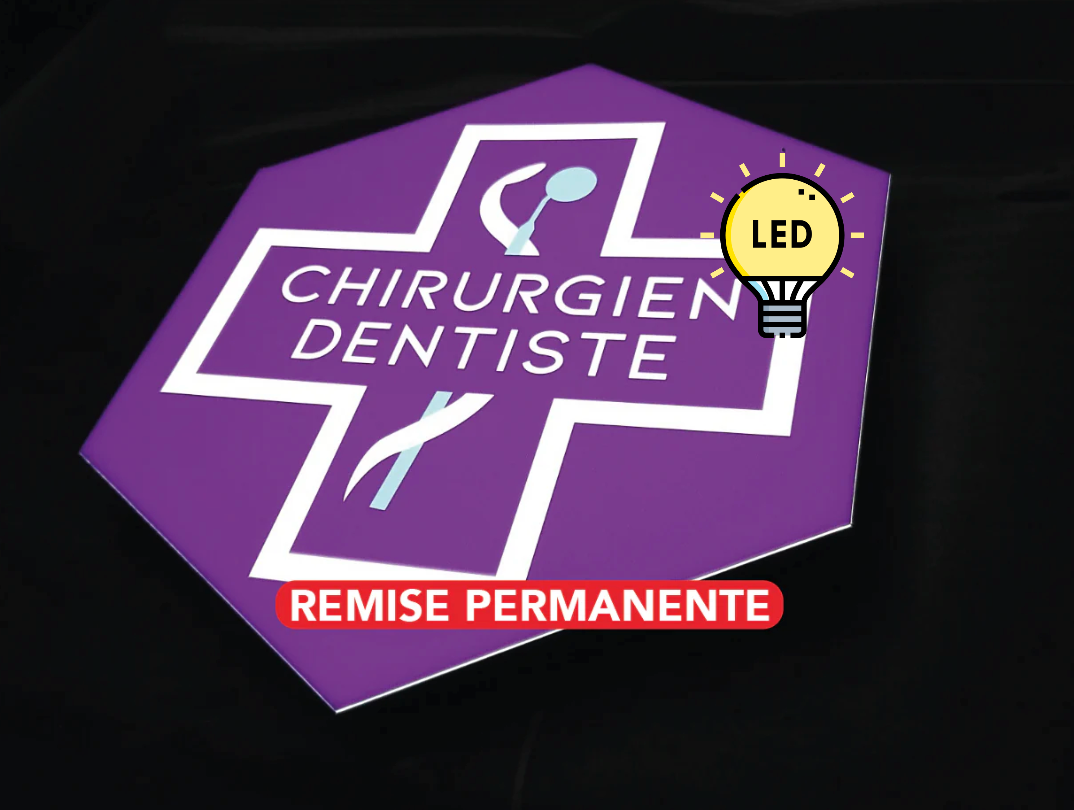 Enseigne simple face à Leds - DENTAL SIGN 