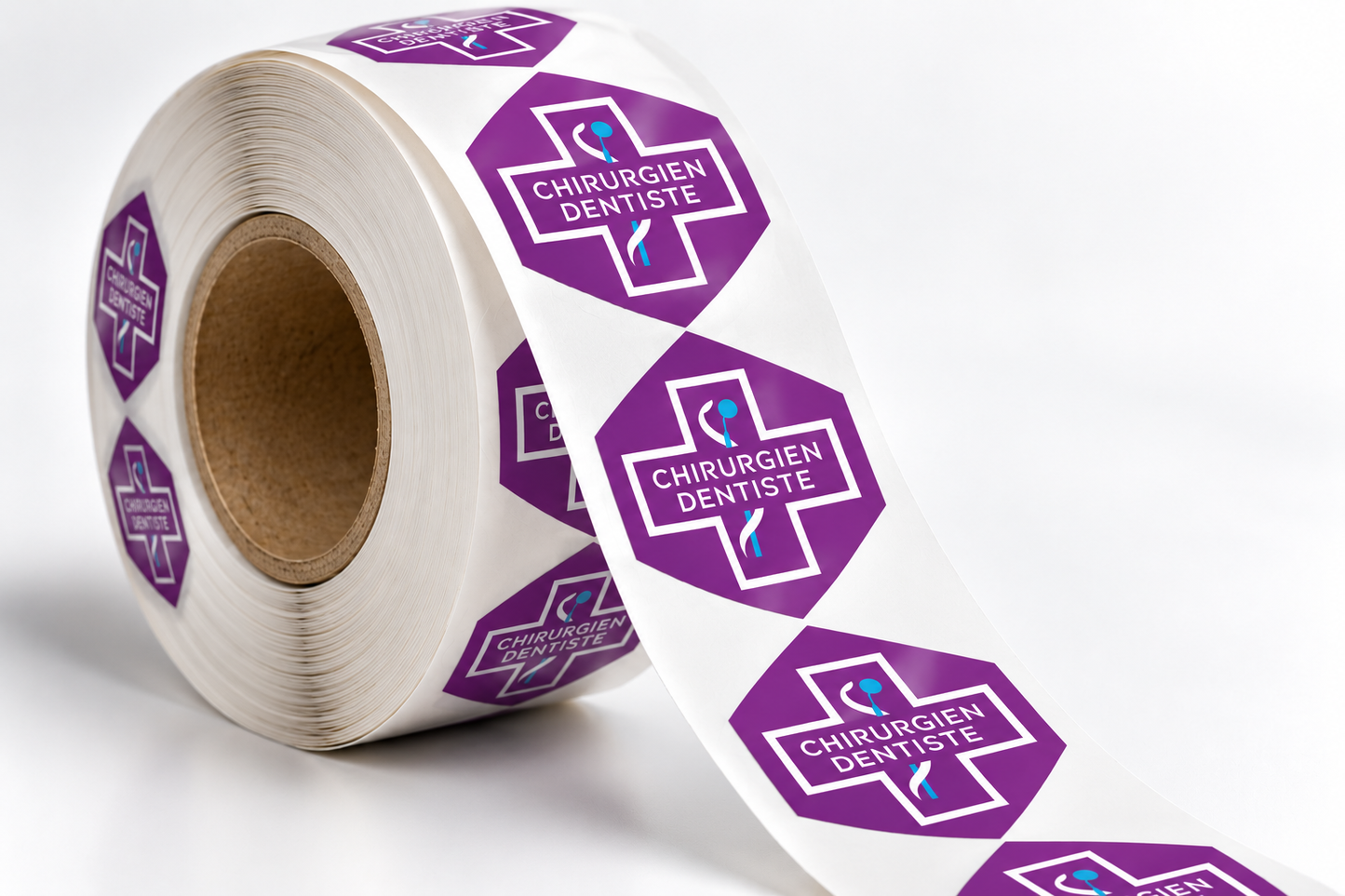 Étiquette adhésive « CHIRURGIEN DENTISTE » – 4,3 × 5 cm