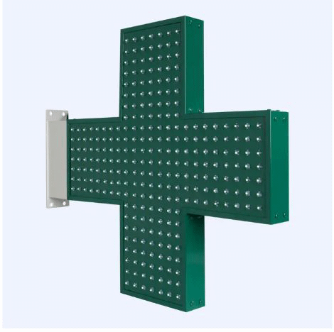 Enseigne croix de pharmacie LED clignotante